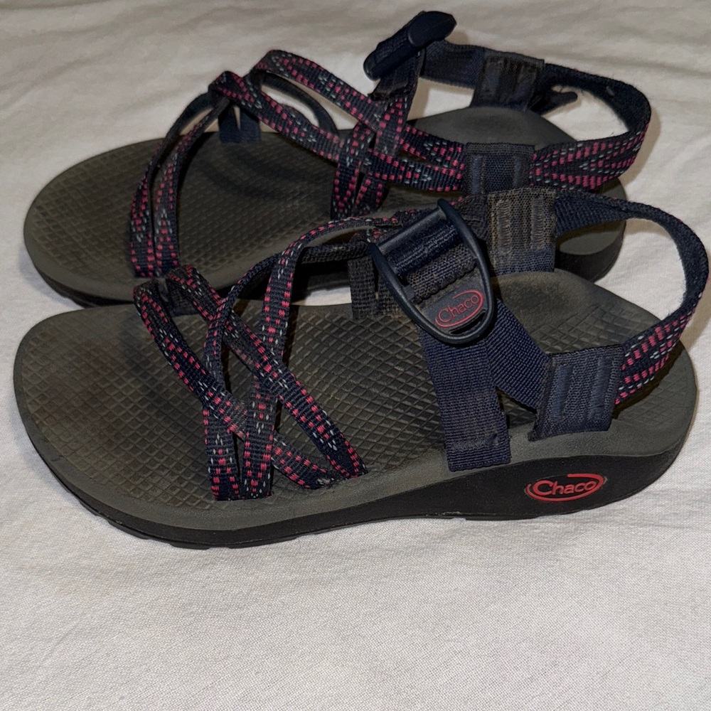 Chaco Z/Cloud X sandals - Navy and pink